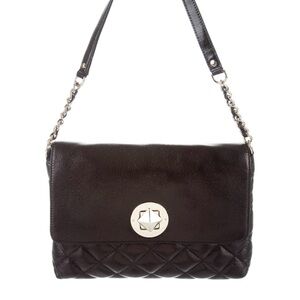 Vintage Kate Spade 90’s Metallic/Glitter Quilted Leather Shoulder Bag